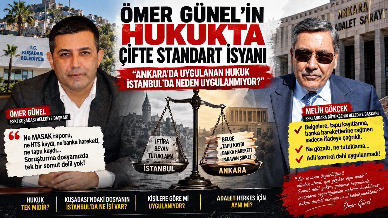 Ömer Günel’in hukukta 'çifte standart' isyanı