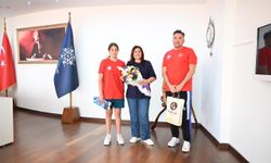Aydın’ın gururu genç sporcudan Başkan Çerçioğlu’na ziyaret