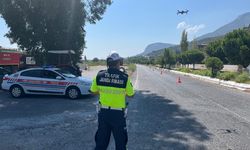 Aydın’da İHA destekli trafik denetimi