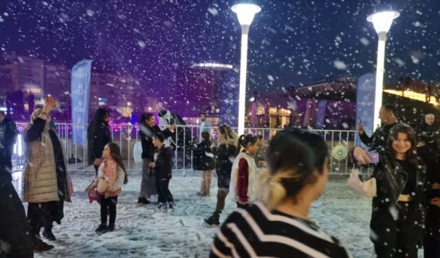 Aydınlılar yeni yıla kar yağışıyla girdi