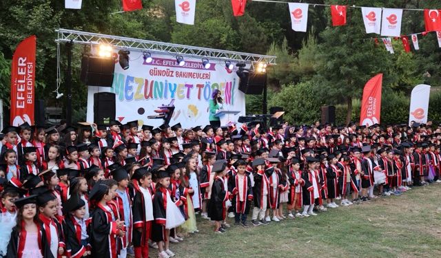 Başkan Yetişkin miniklerin mezuniyet sevincine ortak oldu