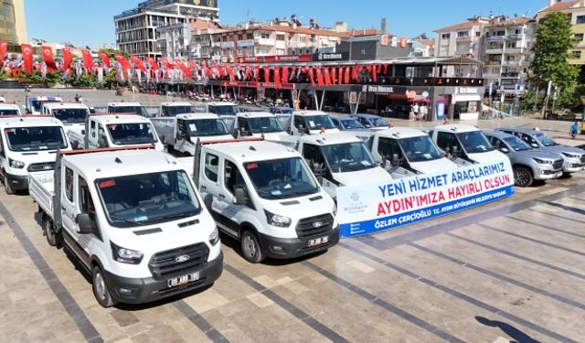 Aydın Büyükşehir Belediyesi’ne 24 yeni hizmet aracı