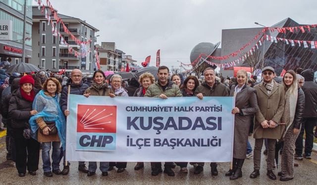CHP Kuşadası İlçe Örgütü Denizli’deki 80’inci mitinge katıldı