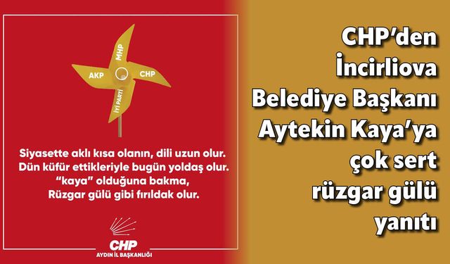 CHP’den İncirliova Belediye Başkanı Aytekin Kaya’ya çok sert yanıt