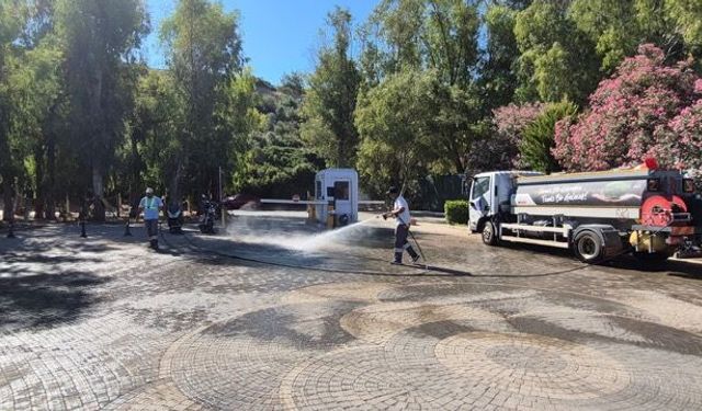 Kuşadası Belediyesi'nden adagöl Mesire alanına yaz bakımı