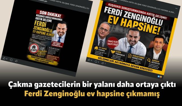 Ferdi Zenginoğlu ev hapsine çıkmamış