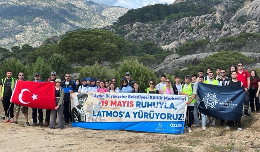 Aydınlı gençler 19 Mayıs ruhuyla Latmos'a yürüdü
