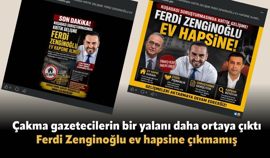 Ferdi Zenginoğlu ev hapsine çıkmamış